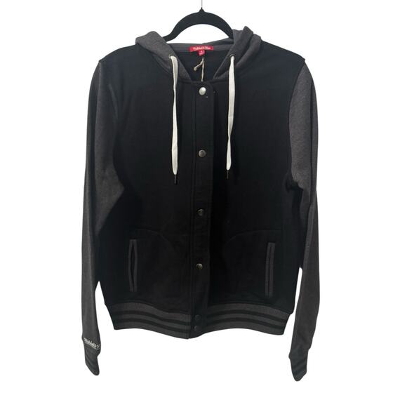 NWT! Mitchell & Ness Men's Hooded Varsity Jacket Full Snap - Size Medium - Picture 4 of 7